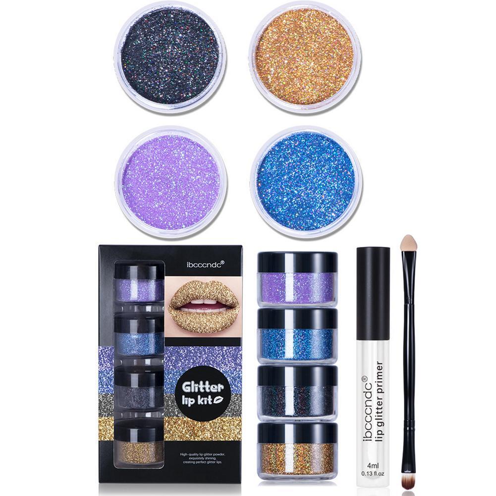 Glitter Lip Gloss Lipstick Kit Waterproof