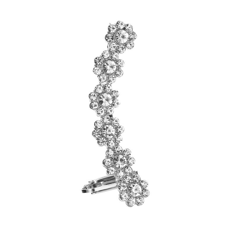 Full Crystal Butterfly Flower Jewellery Single Crystal Ear Clip