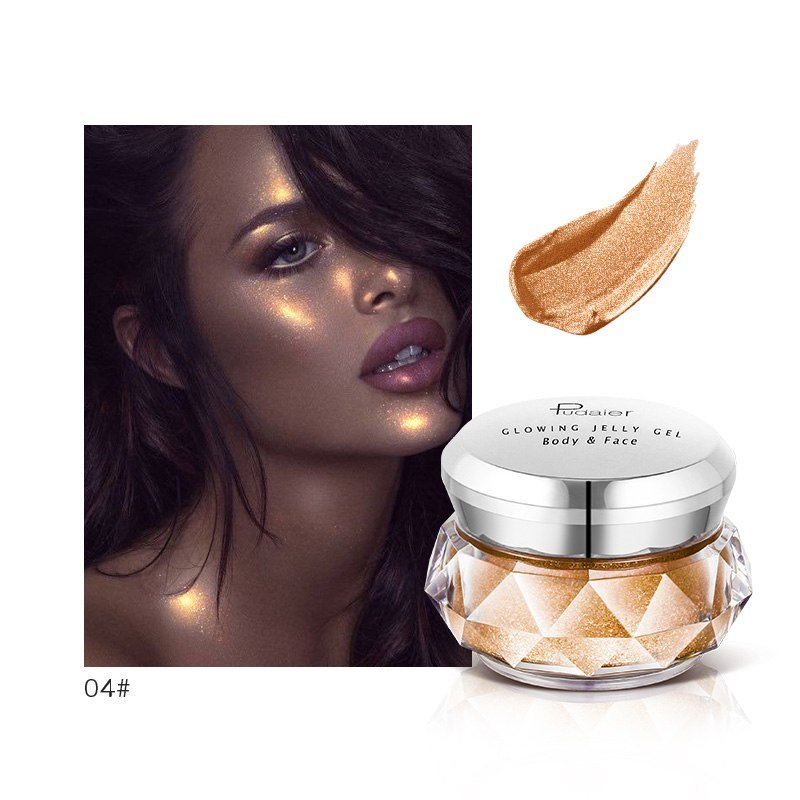 Face Highlighter Jelly Gel Mermaid Gold Liquid Highlighter Bronzer