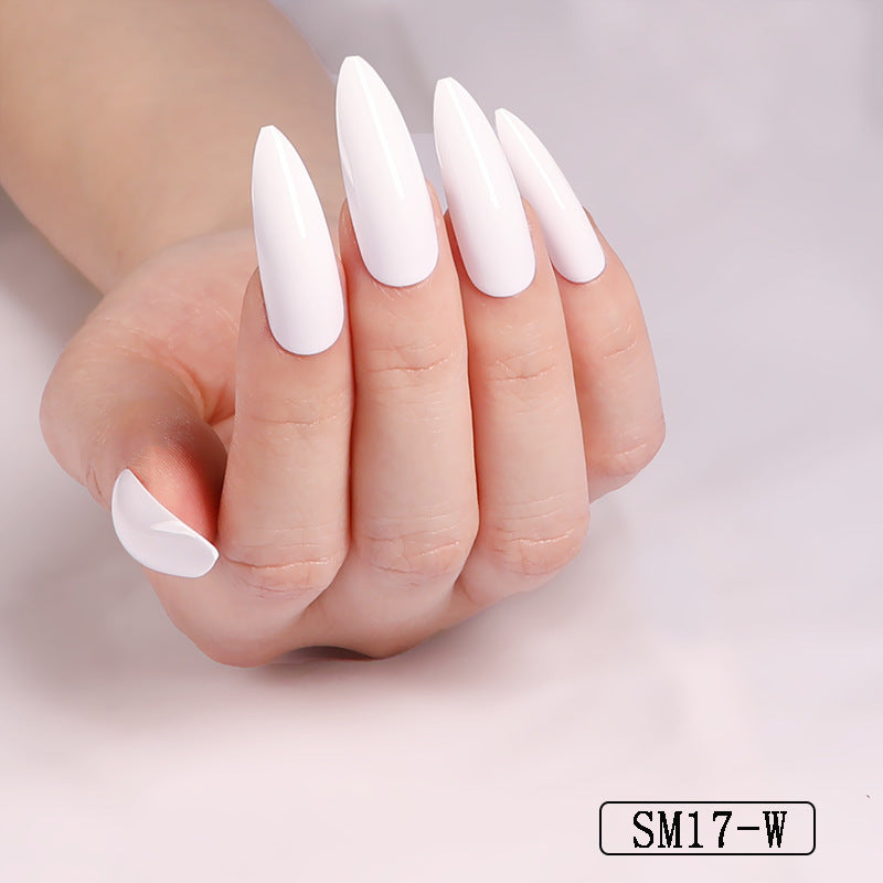 Solid Color Almond Nails