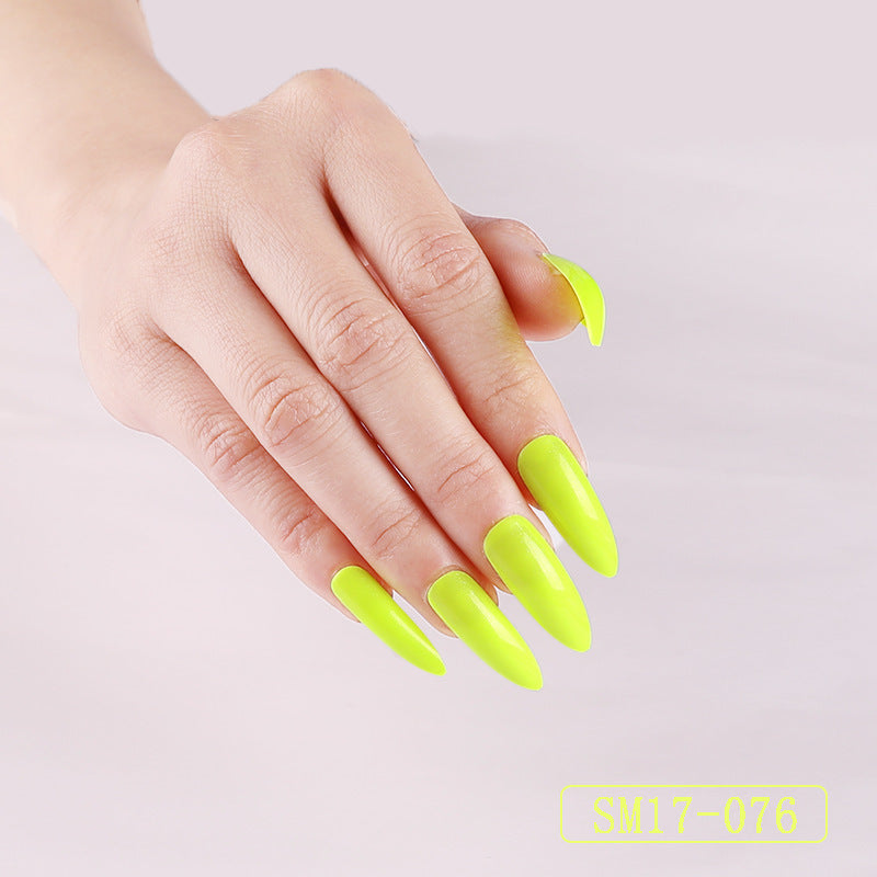 Solid Color Almond Nails