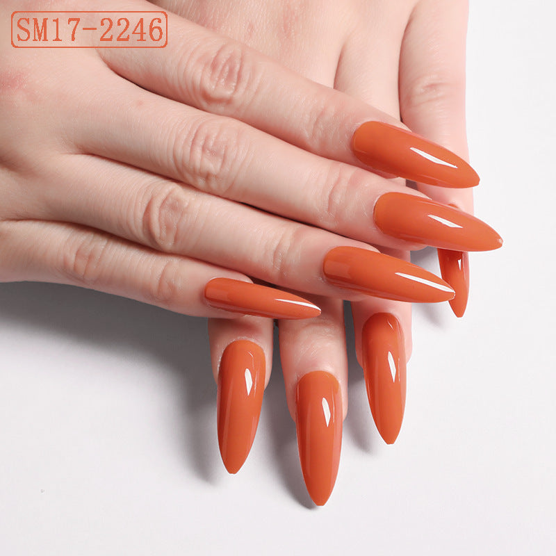 Solid Color Almond Nails