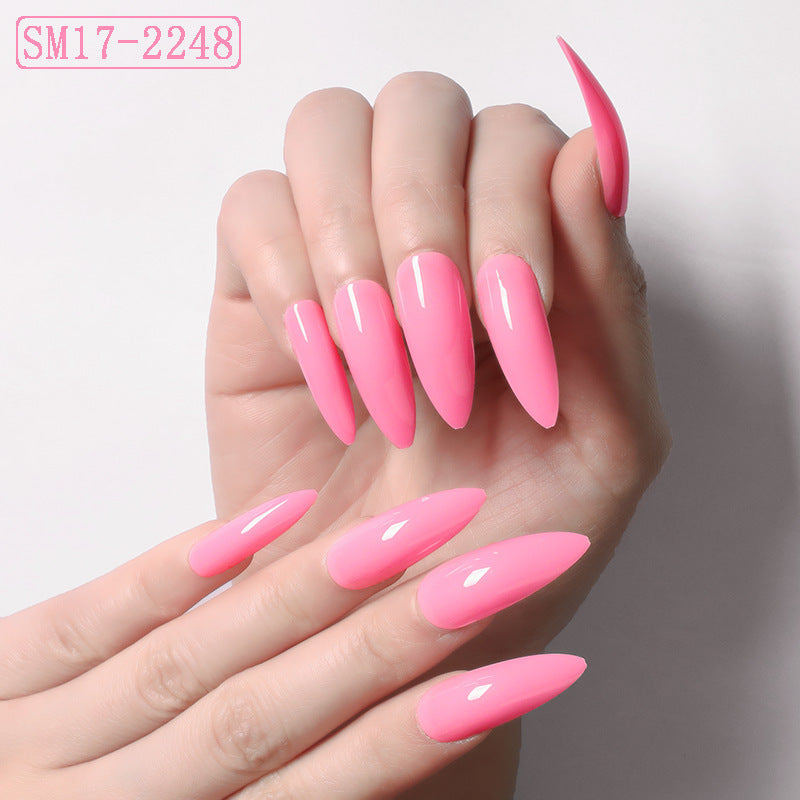 Solid Color Almond Nails