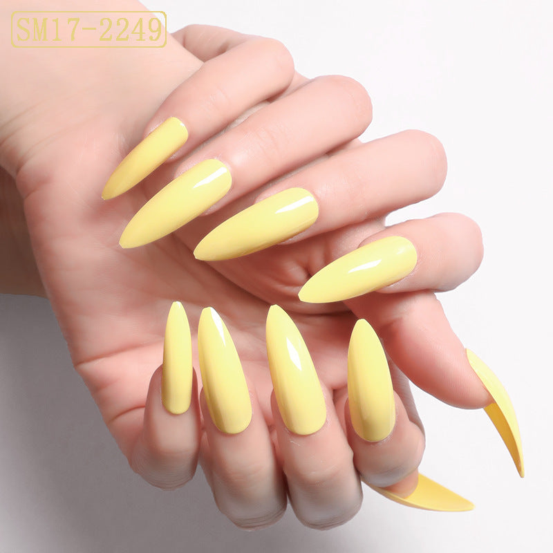 Solid Color Almond Nails