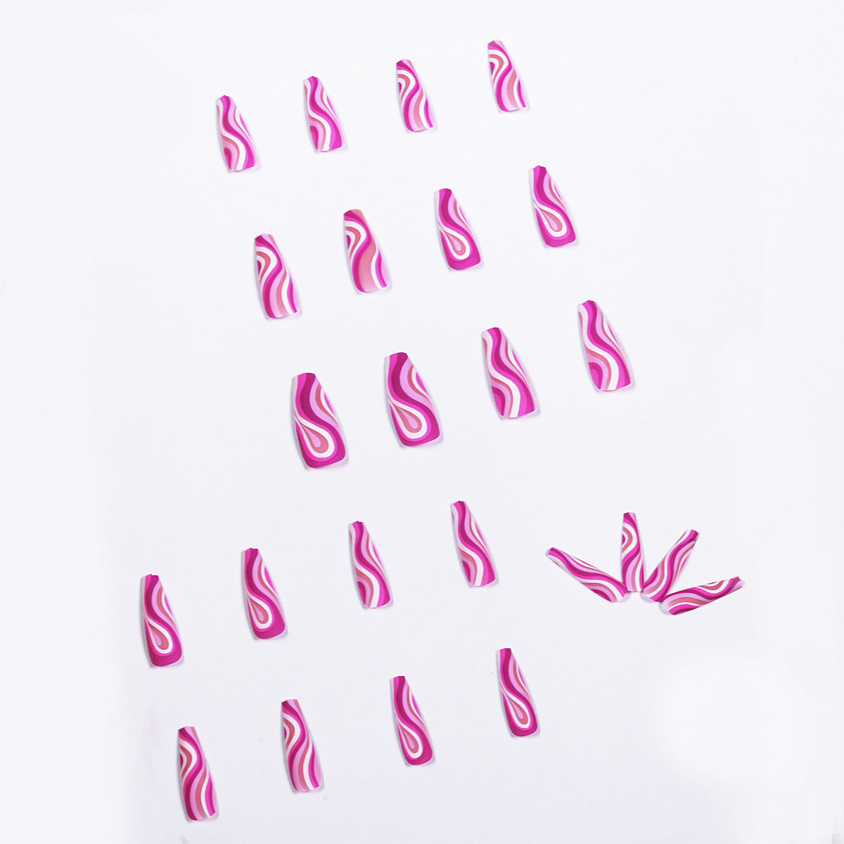 Detachable Artistic Press On Nails-24 pieces