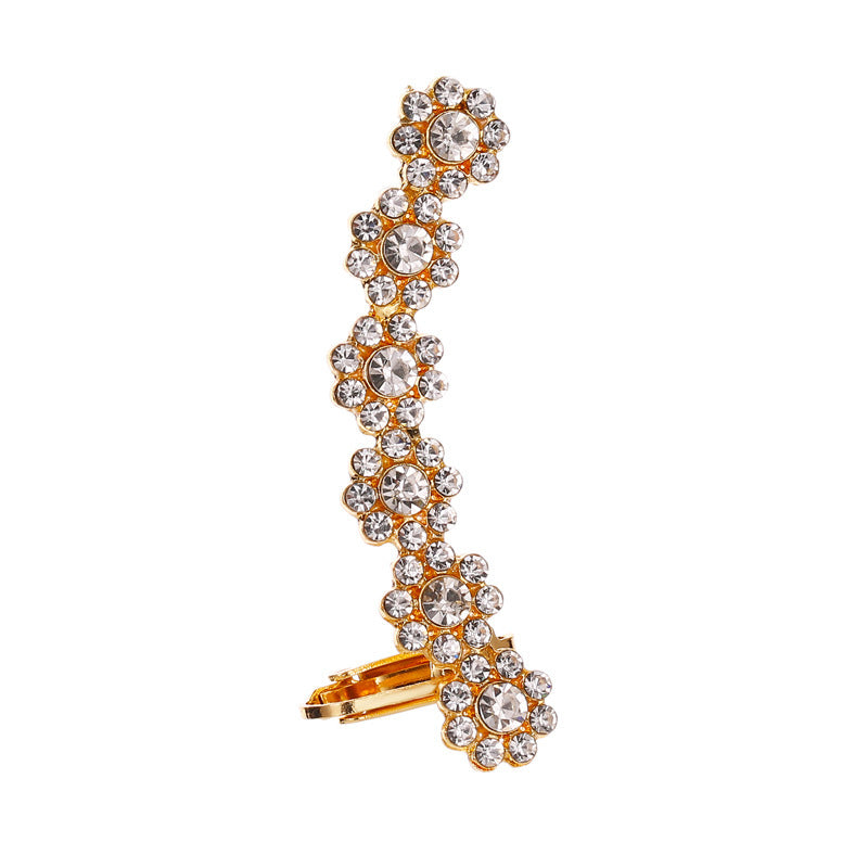 Full Crystal Butterfly Flower Jewellery Single Crystal Ear Clip
