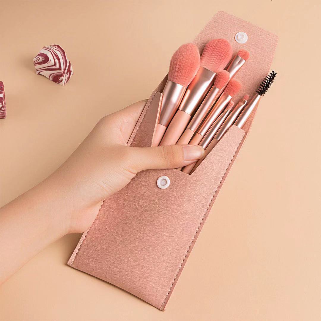 Travel Portable 8 Mini Makeup Brush Set