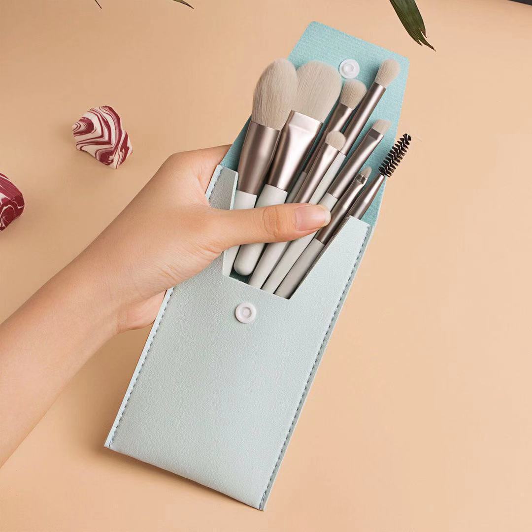 Travel Portable 8 Mini Makeup Brush Set