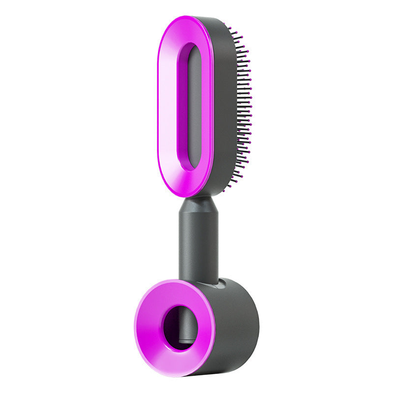 Self Cleaning Hair Brush-One-key Tool for Scalp / Anti-Static Hairbrush Beauty Tool