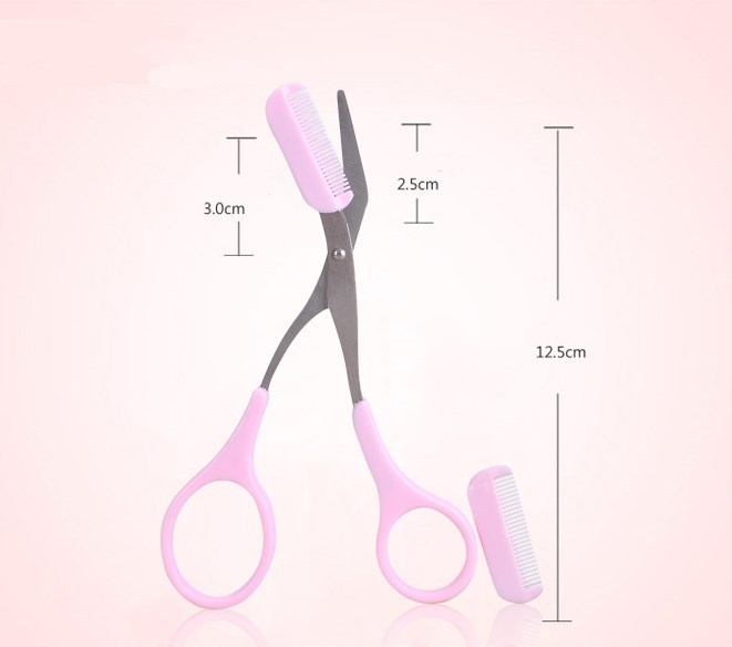 Eyebrow scissor with eyebrow comb