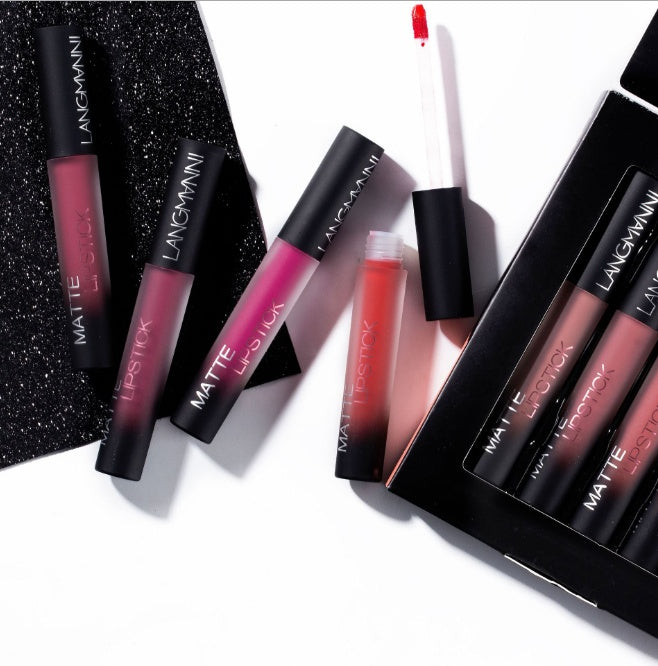Matte Lipstick Waterproof with Velvet Lipstick Set