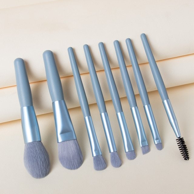 Travel Portable 8 Mini Makeup Brush Set