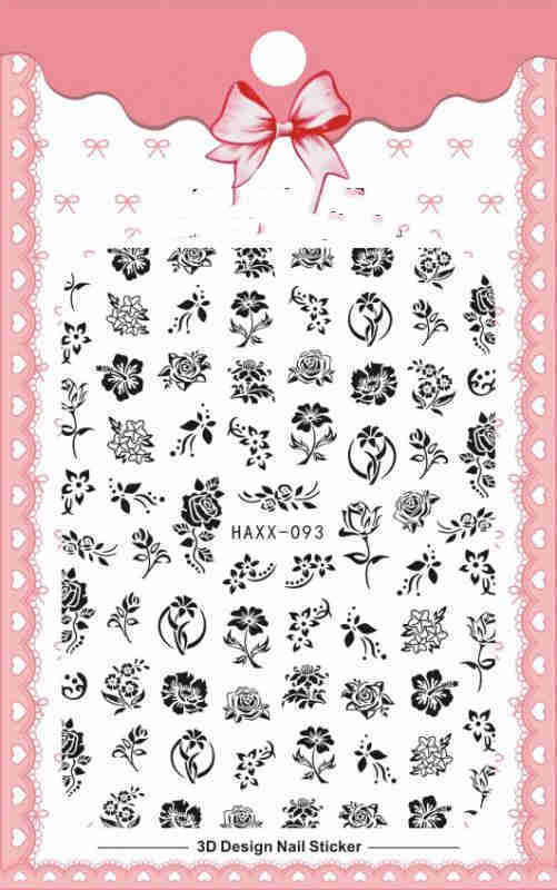 Black Butterfly Nails Stickers