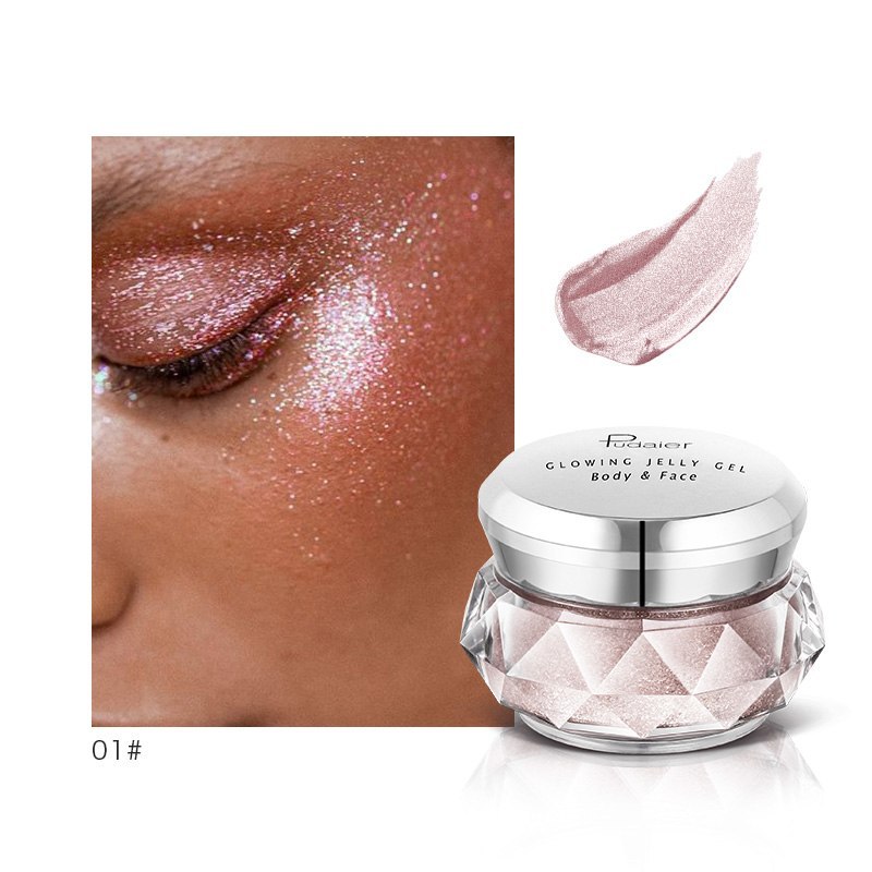 Face Highlighter Jelly Gel Mermaid Gold Liquid Highlighter Bronzer
