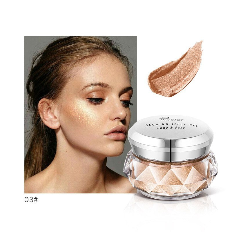 Face Highlighter Jelly Gel Mermaid Gold Liquid Highlighter Bronzer