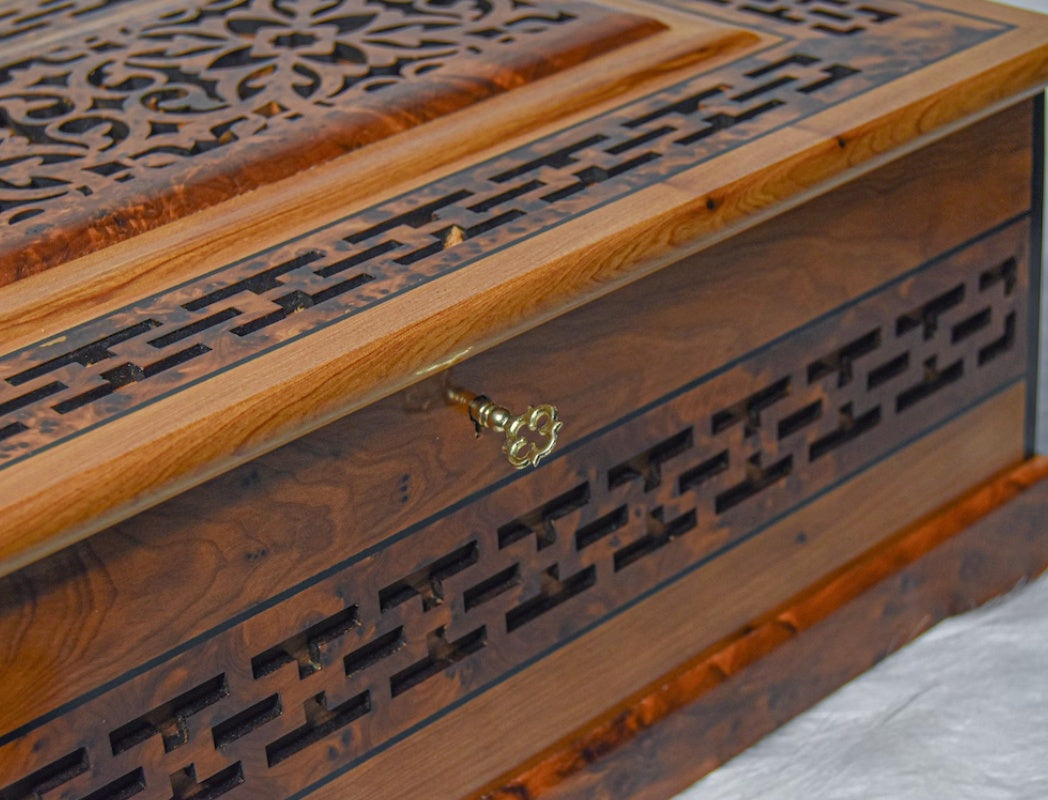 High Quality Thuya Storage Box With Lock Key, Decorative Gift Idea,Perfect Gift