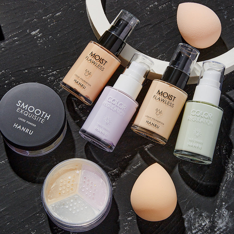 Isolated Powder beauty kit Set 4Pieces
