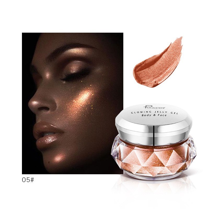 Face Highlighter Jelly Gel Mermaid Gold Liquid Highlighter Bronzer