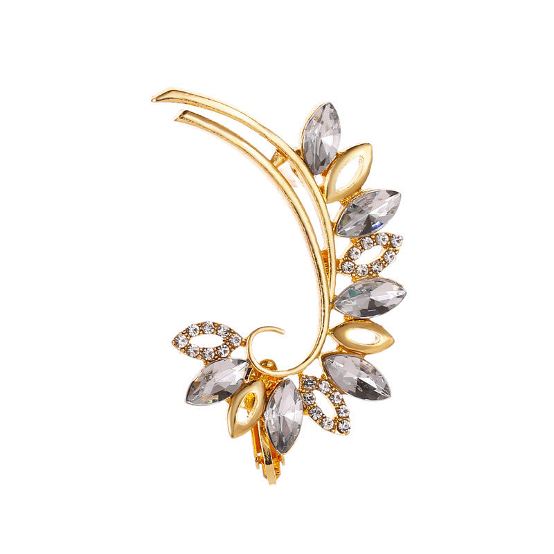 Full Crystal Butterfly Flower Jewellery Single Crystal Ear Clip