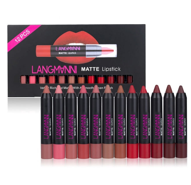Matte Lipstick Waterproof with Velvet Lipstick Set