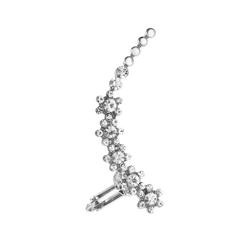 Full Crystal Butterfly Flower Jewellery Single Crystal Ear Clip