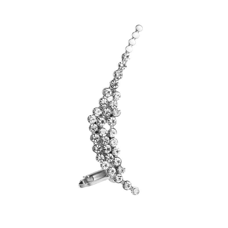 Full Crystal Butterfly Flower Jewellery Single Crystal Ear Clip