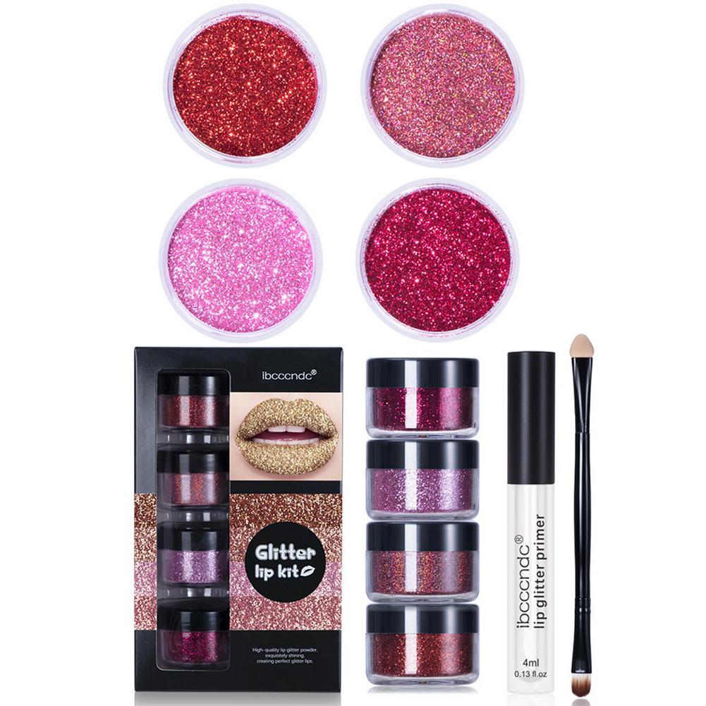 Glitter Lip Gloss Lipstick Kit Waterproof