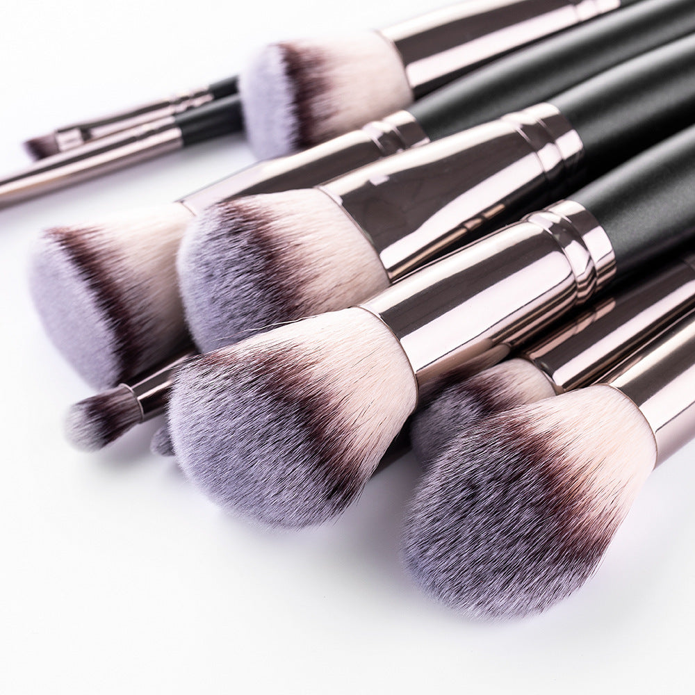 Makeup Brushes Full Set Matte Black 15 Piece