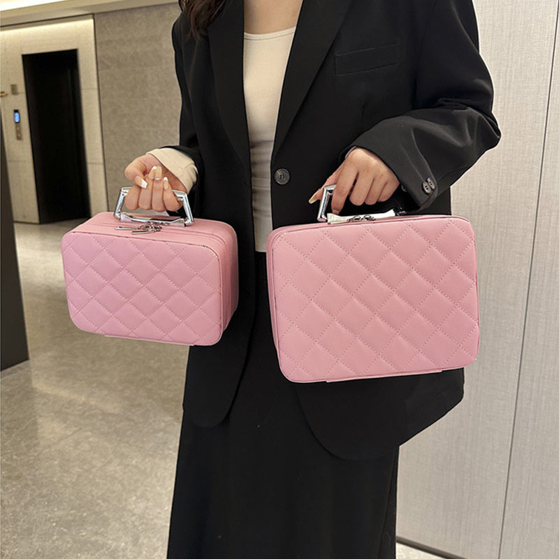Rhombus-Embroidery  Storage Bag