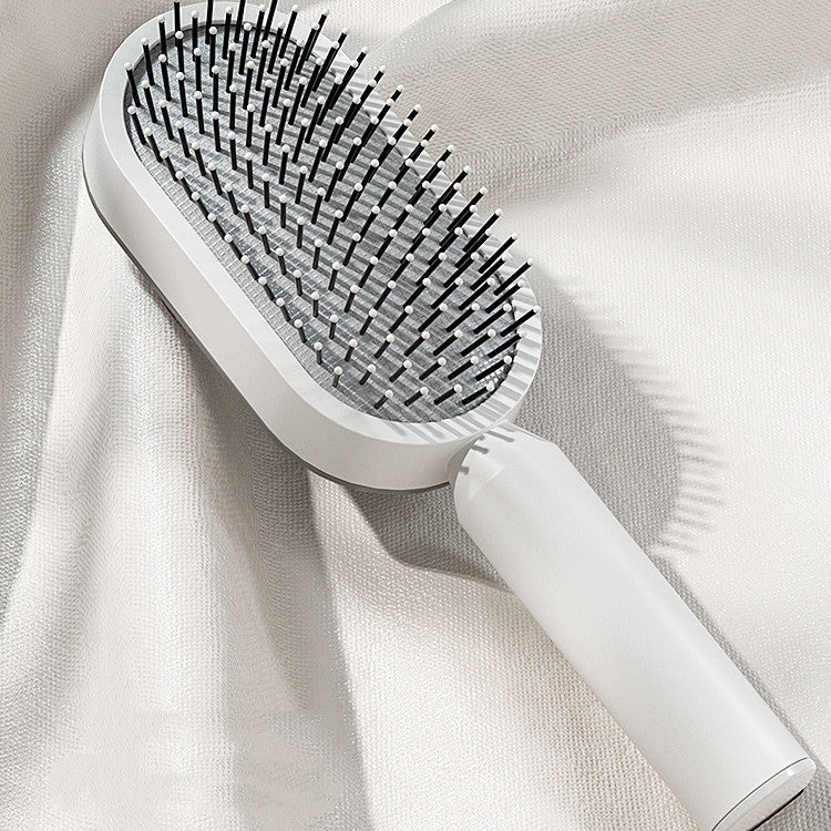 Self Cleaning Hair Brush-One-key Tool for Scalp / Anti-Static Hairbrush Beauty Tool