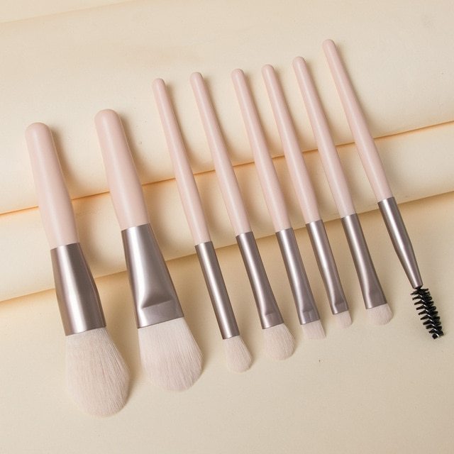 Travel Portable 8 Mini Makeup Brush Set