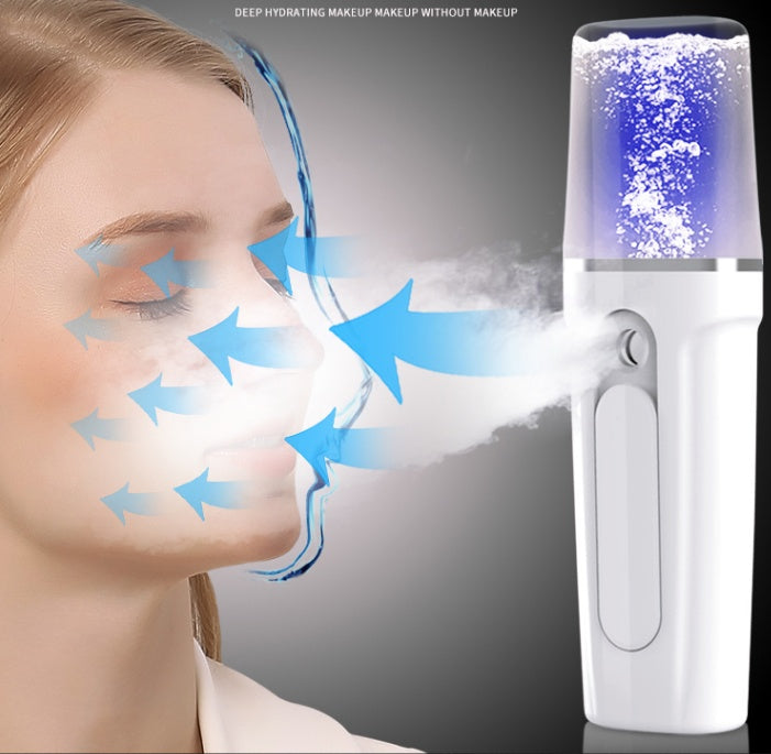 Facial Moisturizing Steamer Tool With USB Charging & Battery Bank