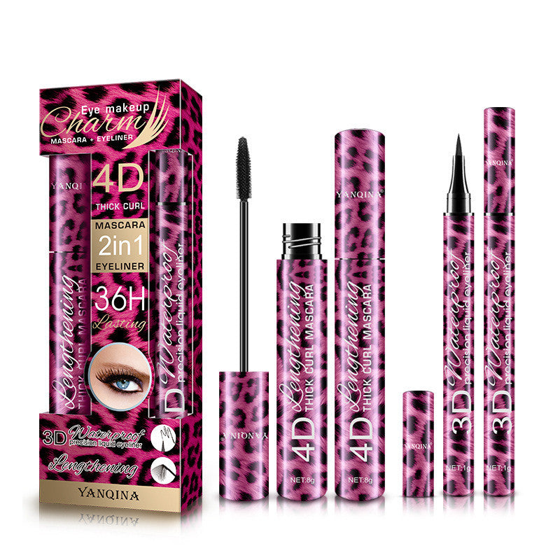 Red Leopard Eyeliner and Mascara Set
