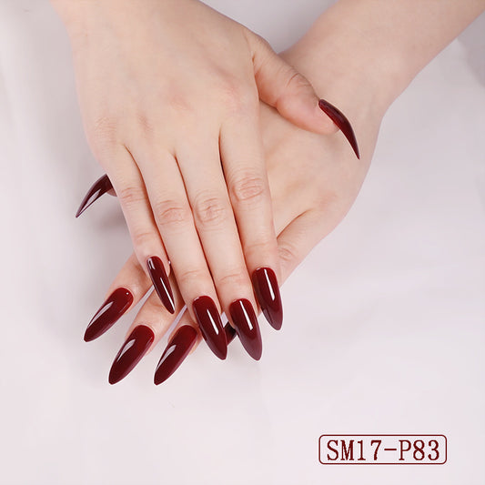 Solid Color Almond Nails