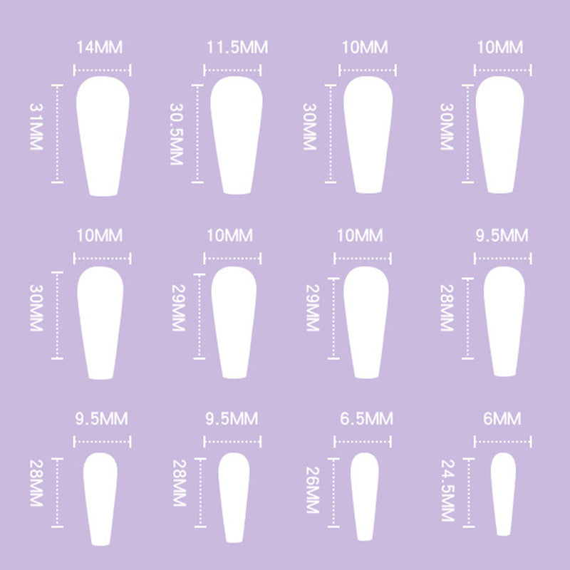 Detachable Artistic Press On Nails-24 pieces