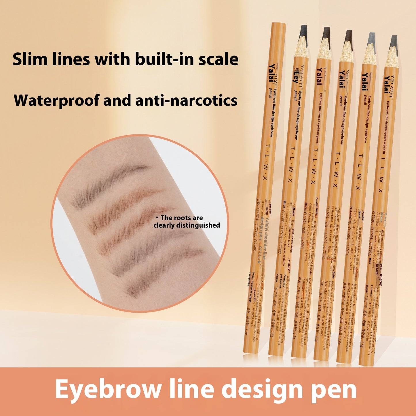 Positioning Eyebrow Pencil Waterproof,Anti-hemp,Tattoo Embroidery