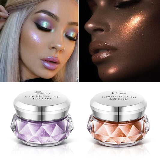 Face Highlighter Jelly Gel Mermaid Gold Liquid Highlighter Bronzer