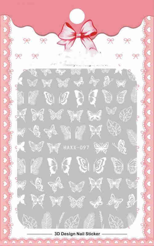 Black Butterfly Nails Stickers