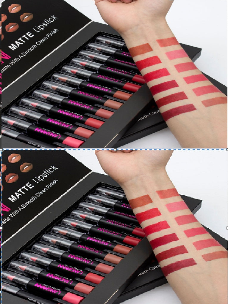 Matte Lipstick Waterproof with Velvet Lipstick Set