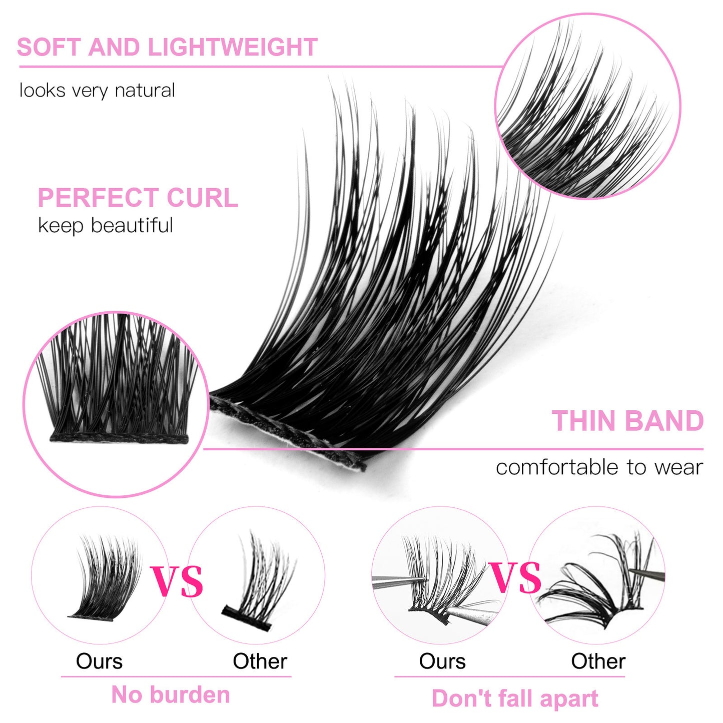 Large Capacity Single Cluster Eyelashes Set