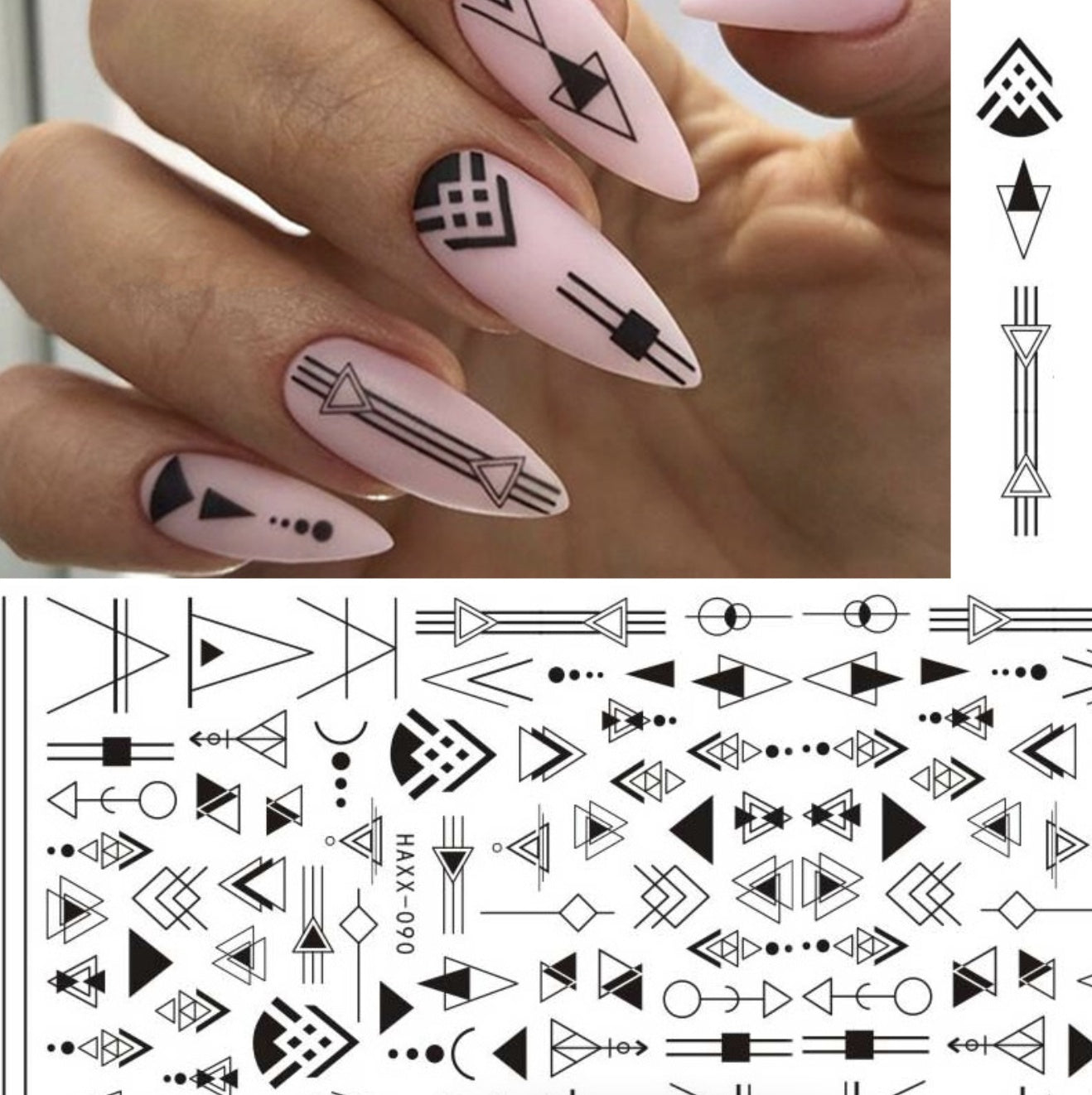 Black Butterfly Nails Stickers
