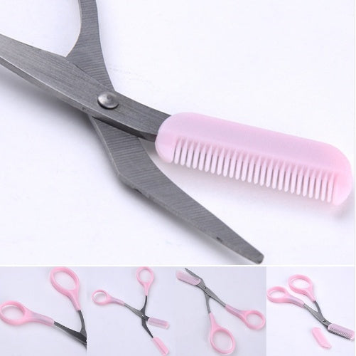 Eyebrow scissor with eyebrow comb