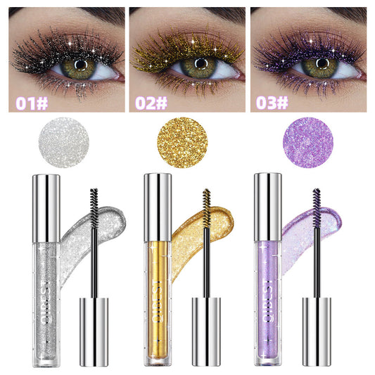 Violet Glitter Diamond Mascara Thick Shiny Eyelashes