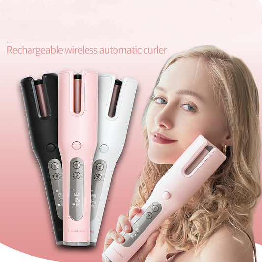 Wireless Automatic Curler USB  LCD Heating Anti-perm Curler-Beauty Tool