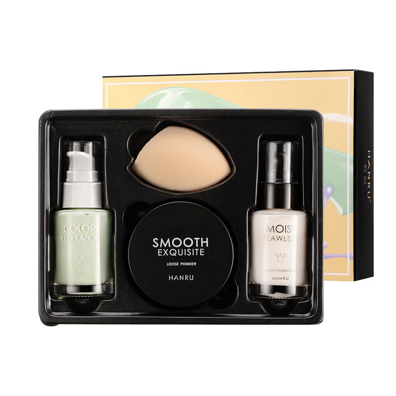 Isolated Powder beauty kit Set 4Pieces