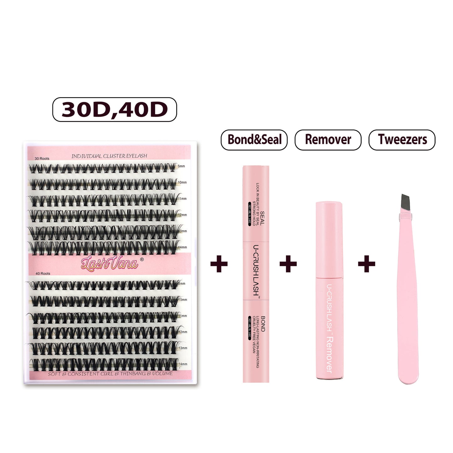 Set Of Thick Curly Eyelashes