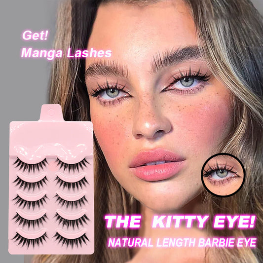 5 Pairs Manga Lashes Natural Wispy Eyelashes