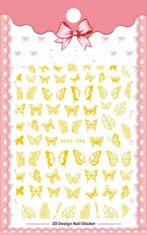 Black Butterfly Nails Stickers