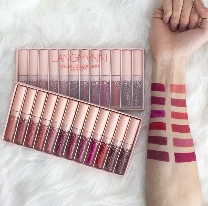 Matte Lipstick Waterproof with Velvet Lipstick Set
